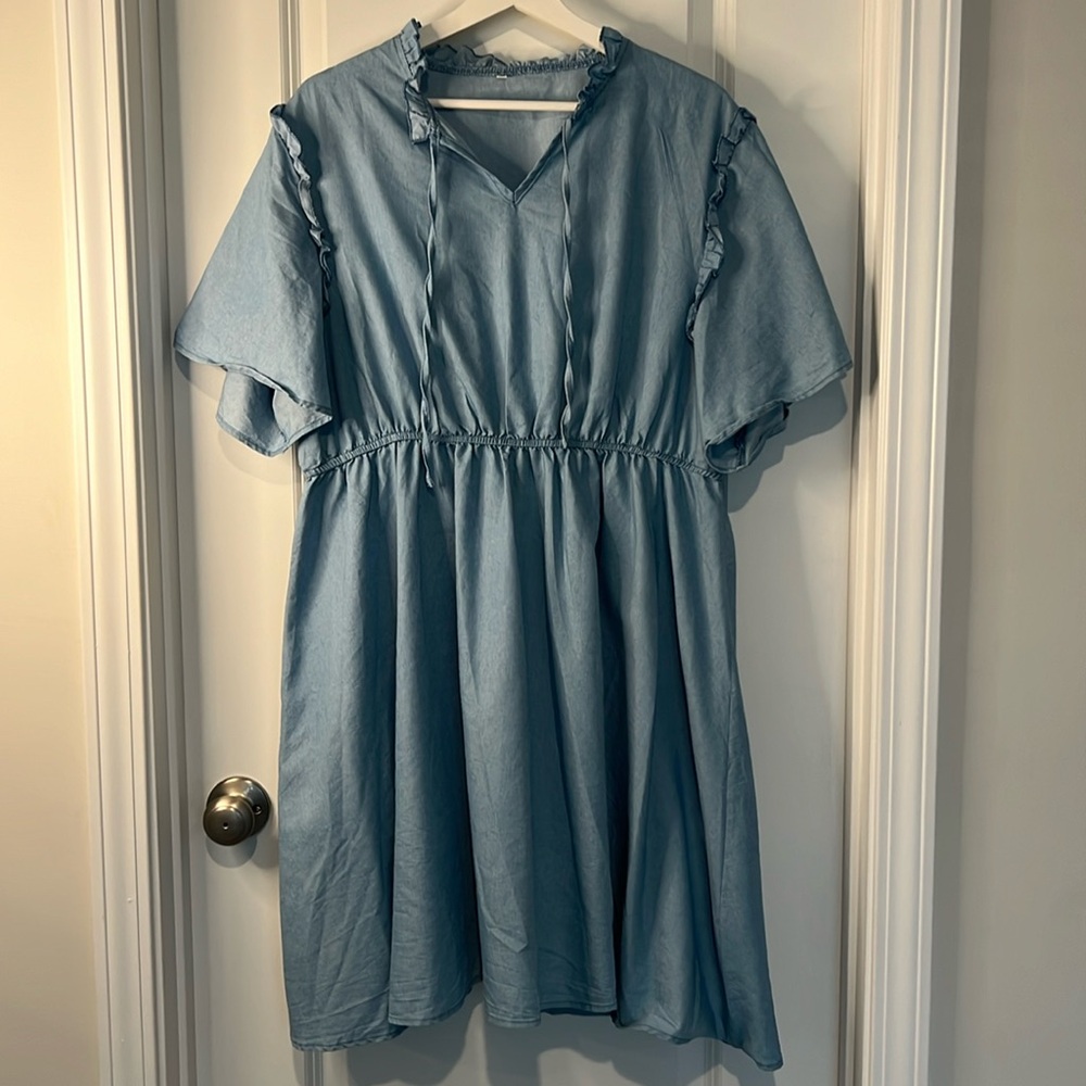 SHEIN Light Blue Mini Dress